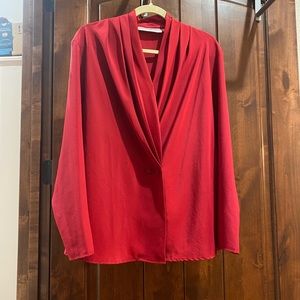 JH Collectinles Pleated Neckline Blouse